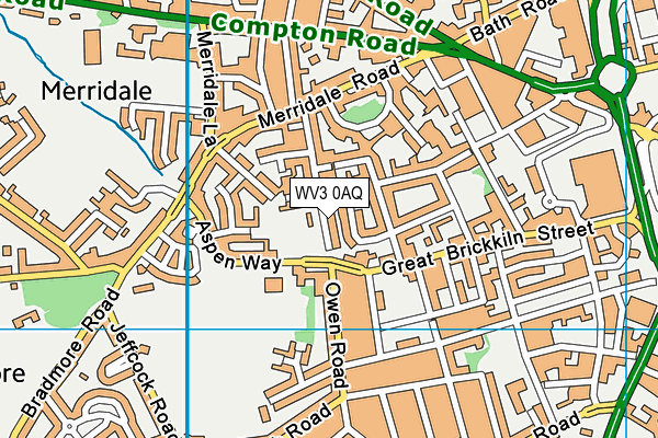 WV3 0AQ map - OS VectorMap District (Ordnance Survey)