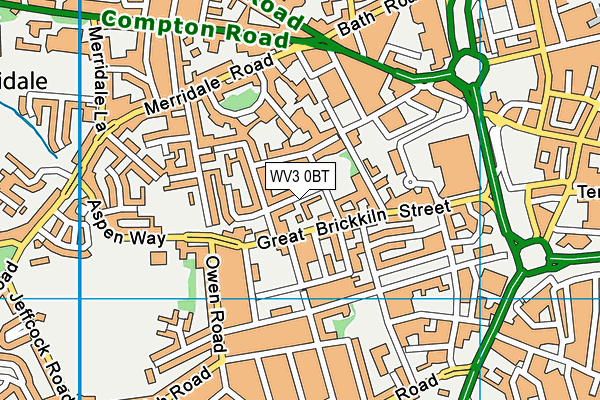 WV3 0BT map - OS VectorMap District (Ordnance Survey) WV3 0BT map - OS VectorMap District (Ordnance Survey)