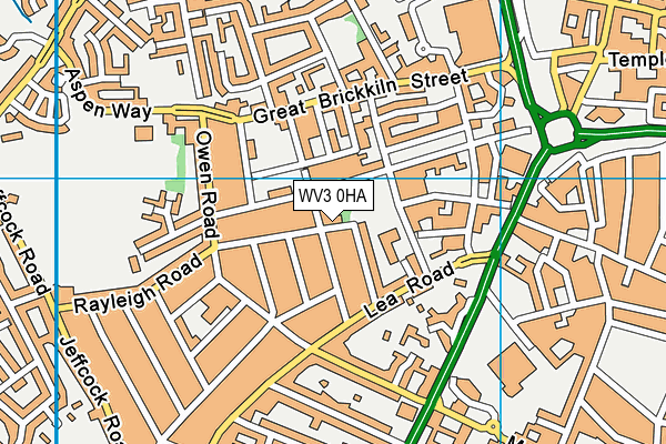 WV3 0HA map - OS VectorMap District (Ordnance Survey) WV3 0HA map - OS VectorMap District (Ordnance Survey)
