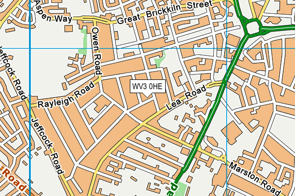 WV3 0HE map - OS VectorMap District (Ordnance Survey) WV3 0HE map - OS VectorMap District (Ordnance Survey)