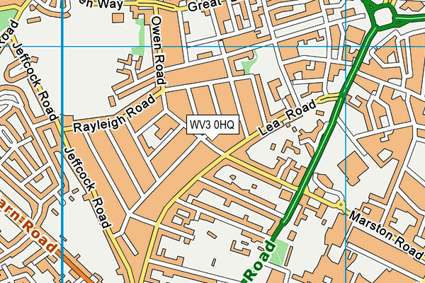 WV3 0HQ map - OS VectorMap District (Ordnance Survey)