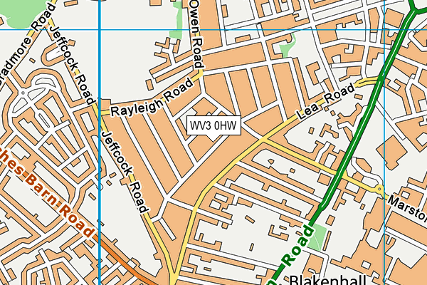 WV3 0HW map - OS VectorMap District (Ordnance Survey) WV3 0HW map - OS VectorMap District (Ordnance Survey)