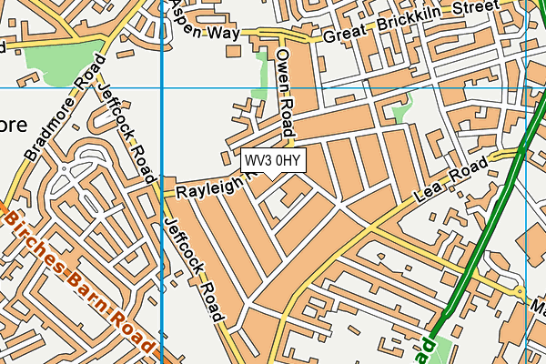 WV3 0HY map - OS VectorMap District (Ordnance Survey) WV3 0HY map - OS VectorMap District (Ordnance Survey)