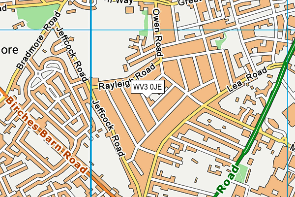 WV3 0JE map - OS VectorMap District (Ordnance Survey) WV3 0JE map - OS VectorMap District (Ordnance Survey)