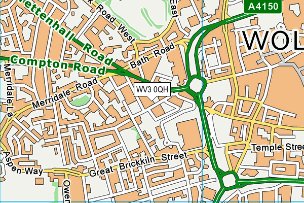 WV3 0QH map - OS VectorMap District (Ordnance Survey) WV3 0QH map - OS VectorMap District (Ordnance Survey)