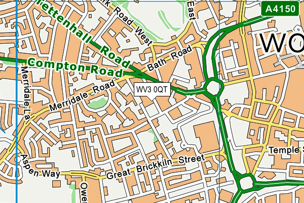 WV3 0QT map - OS VectorMap District (Ordnance Survey) WV3 0QT map - OS VectorMap District (Ordnance Survey)