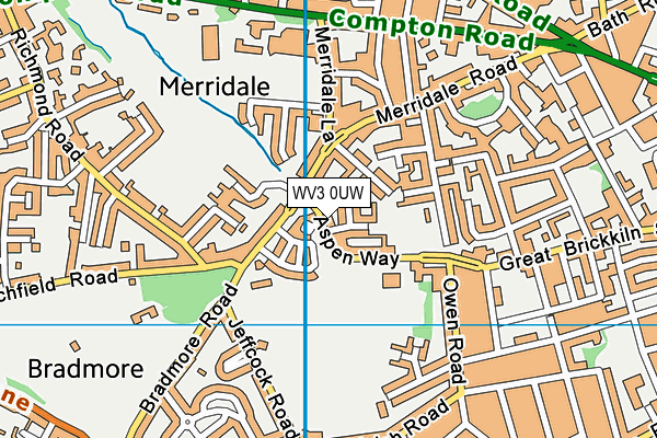 WV3 0UW map - OS VectorMap District (Ordnance Survey) WV3 0UW map - OS VectorMap District (Ordnance Survey)