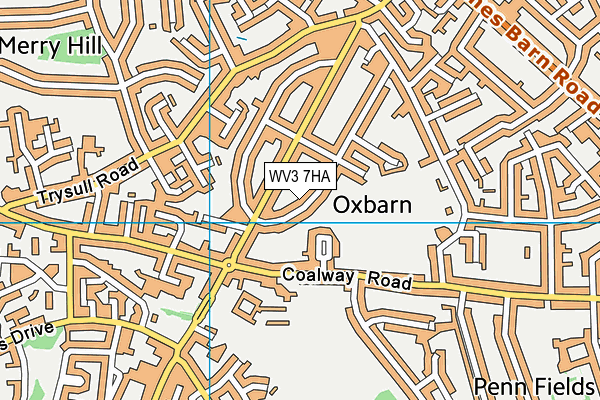 WV3 7HA map - OS VectorMap District (Ordnance Survey)