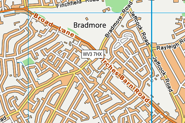 WV3 7HX map - OS VectorMap District (Ordnance Survey)