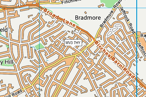 WV3 7HY map - OS VectorMap District (Ordnance Survey) WV3 7HY map - OS VectorMap District (Ordnance Survey)
