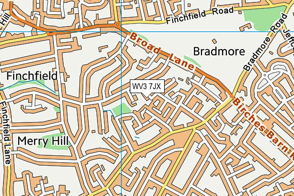 WV3 7JX map - OS VectorMap District (Ordnance Survey) WV3 7JX map - OS VectorMap District (Ordnance Survey)