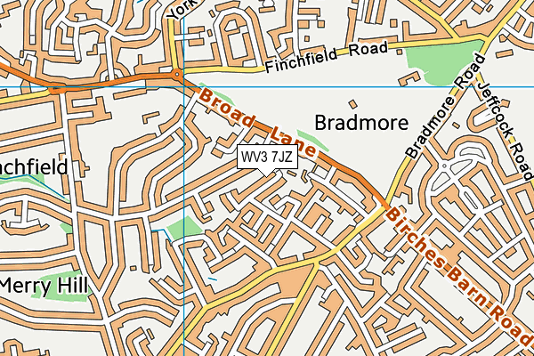WV3 7JZ map - OS VectorMap District (Ordnance Survey) WV3 7JZ map - OS VectorMap District (Ordnance Survey)