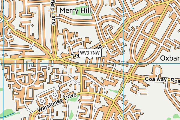 WV3 7NW map - OS VectorMap District (Ordnance Survey)