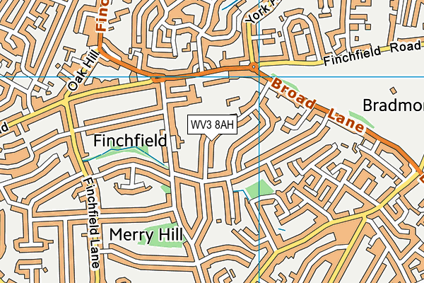 WV3 8AH map - OS VectorMap District (Ordnance Survey) WV3 8AH map - OS VectorMap District (Ordnance Survey)
