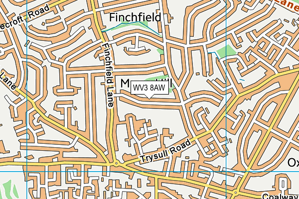 WV3 8AW map - OS VectorMap District (Ordnance Survey) WV3 8AW map - OS VectorMap District (Ordnance Survey)