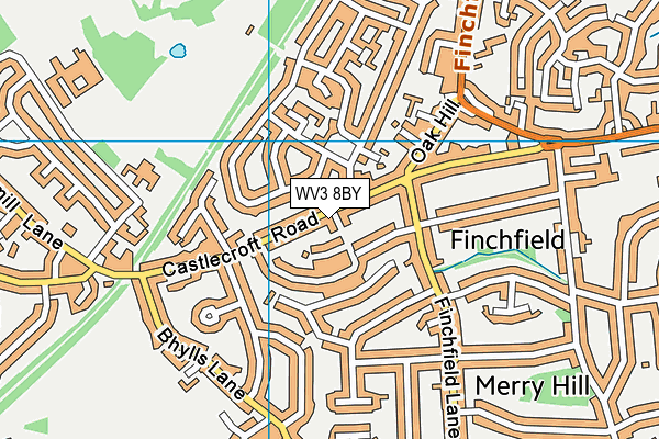 WV3 8BY map - OS VectorMap District (Ordnance Survey) WV3 8BY map - OS VectorMap District (Ordnance Survey)