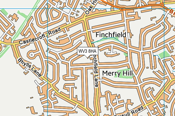 WV3 8HA map - OS VectorMap District (Ordnance Survey) WV3 8HA map - OS VectorMap District (Ordnance Survey)