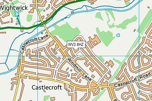 WV3 8HZ map - OS VectorMap District (Ordnance Survey) WV3 8HZ map - OS VectorMap District (Ordnance Survey)