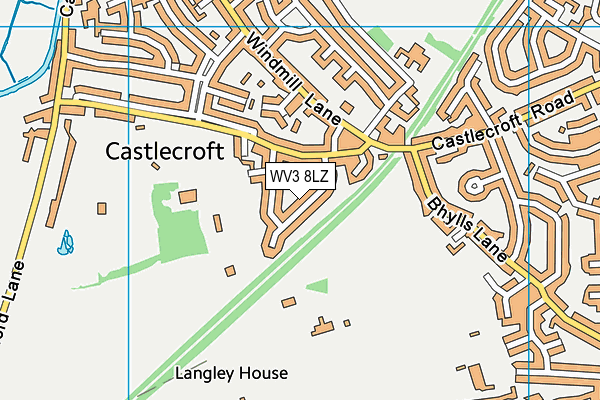 WV3 8LZ map - OS VectorMap District (Ordnance Survey)