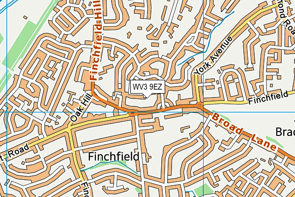 WV3 9EZ map - OS VectorMap District (Ordnance Survey)