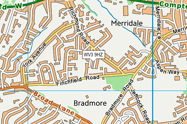 WV3 9HZ map - OS VectorMap District (Ordnance Survey) WV3 9HZ map - OS VectorMap District (Ordnance Survey)
