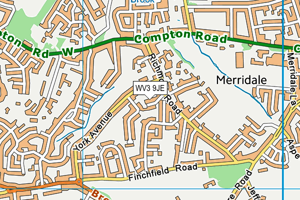 WV3 9JE map - OS VectorMap District (Ordnance Survey) WV3 9JE map - OS VectorMap District (Ordnance Survey)