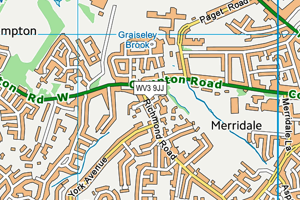 WV3 9JJ map - OS VectorMap District (Ordnance Survey) WV3 9JJ map - OS VectorMap District (Ordnance Survey)