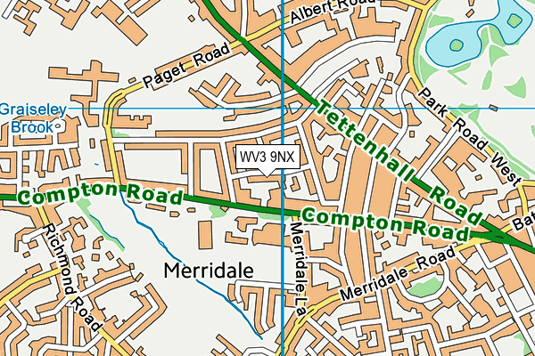 WV3 9NX map - OS VectorMap District (Ordnance Survey) WV3 9NX map - OS VectorMap District (Ordnance Survey)