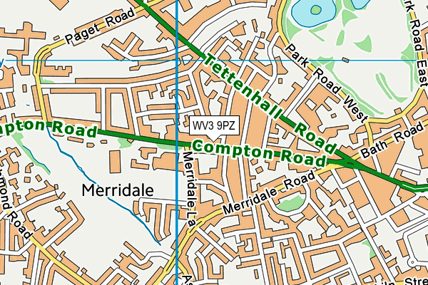 WV3 9PZ map - OS VectorMap District (Ordnance Survey) WV3 9PZ map - OS VectorMap District (Ordnance Survey)