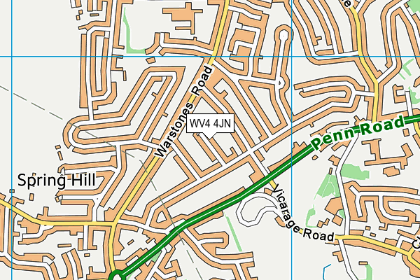 WV4 4JN map - OS VectorMap District (Ordnance Survey) WV4 4JN map - OS VectorMap District (Ordnance Survey)