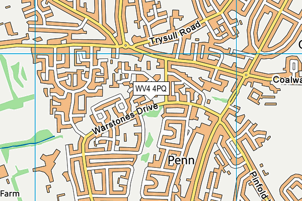 WV4 4PQ map - OS VectorMap District (Ordnance Survey) WV4 4PQ map - OS VectorMap District (Ordnance Survey)