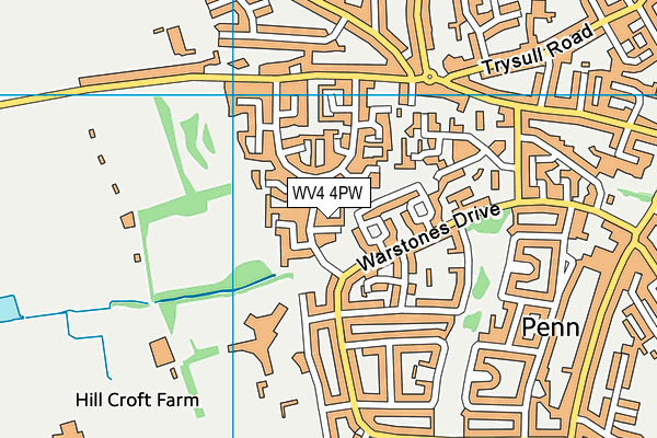 WV4 4PW map - OS VectorMap District (Ordnance Survey) WV4 4PW map - OS VectorMap District (Ordnance Survey)