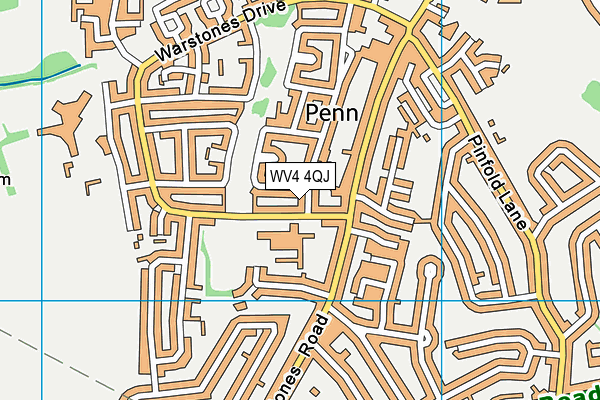 WV4 4QJ map - OS VectorMap District (Ordnance Survey) WV4 4QJ map - OS VectorMap District (Ordnance Survey)
