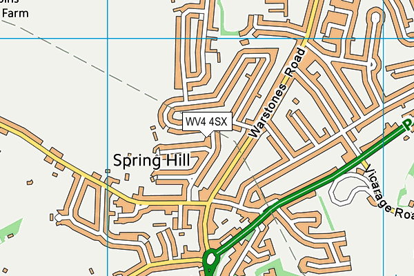 WV4 4SX map - OS VectorMap District (Ordnance Survey) WV4 4SX map - OS VectorMap District (Ordnance Survey)