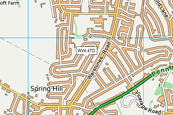 WV4 4TD map - OS VectorMap District (Ordnance Survey) WV4 4TD map - OS VectorMap District (Ordnance Survey)