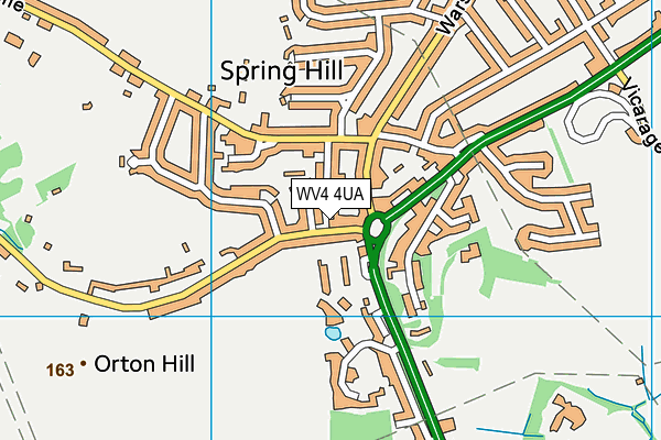 WV4 4UA map - OS VectorMap District (Ordnance Survey)
