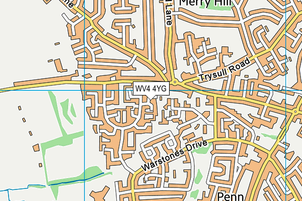 WV4 4YG map - OS VectorMap District (Ordnance Survey) WV4 4YG map - OS VectorMap District (Ordnance Survey)