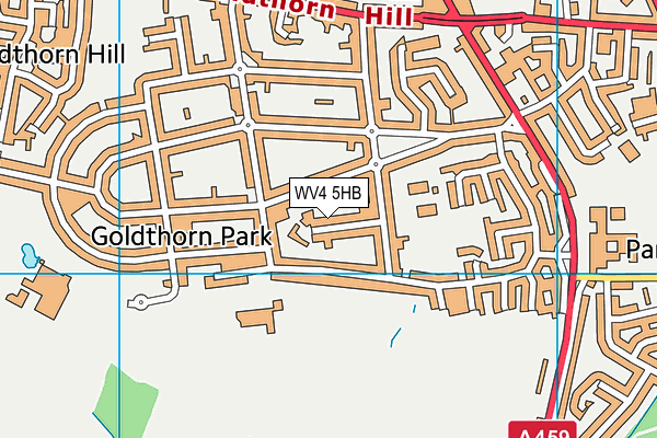 WV4 5HB map - OS VectorMap District (Ordnance Survey)