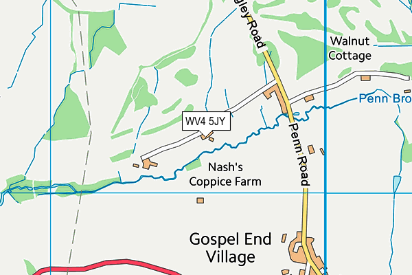 WV4 5JY map - OS VectorMap District (Ordnance Survey)