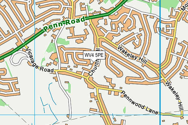 WV4 5PE map - OS VectorMap District (Ordnance Survey) WV4 5PE map - OS VectorMap District (Ordnance Survey)