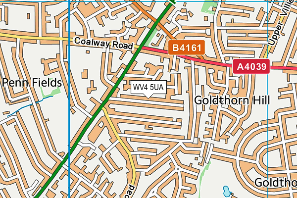 WV4 5UA map - OS VectorMap District (Ordnance Survey)