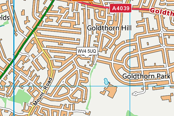 WV4 5UQ map - OS VectorMap District (Ordnance Survey)