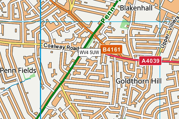 WV4 5UW map - OS VectorMap District (Ordnance Survey) WV4 5UW map - OS VectorMap District (Ordnance Survey)