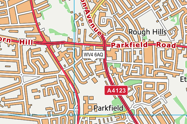 WV4 6AQ map - OS VectorMap District (Ordnance Survey)