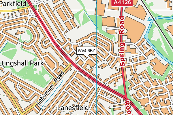 WV4 6BZ map - OS VectorMap District (Ordnance Survey) WV4 6BZ map - OS VectorMap District (Ordnance Survey)