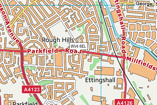 WV4 6EL map - OS VectorMap District (Ordnance Survey)