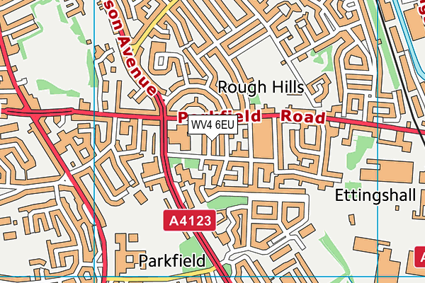 WV4 6EU map - OS VectorMap District (Ordnance Survey)
