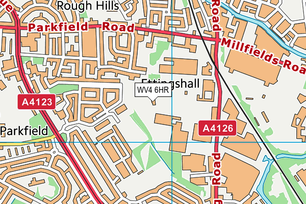 WV4 6HR map - OS VectorMap District (Ordnance Survey)