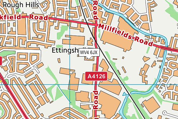 WV4 6JX map - OS VectorMap District (Ordnance Survey) WV4 6JX map - OS VectorMap District (Ordnance Survey)