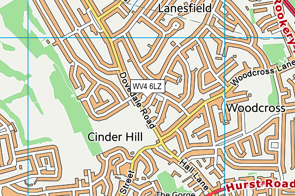 WV4 6LZ map - OS VectorMap District (Ordnance Survey)